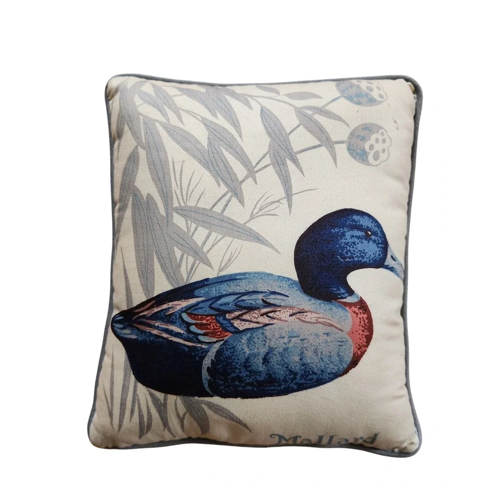 Vintage Throw Pillows Canada Goose Mallard Bird Decorative Accent Pillow Set‎